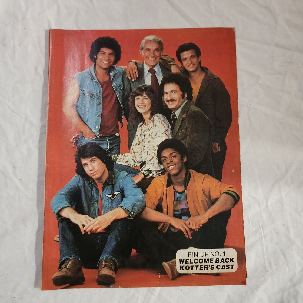 Welcome Back Kotter cast John Travolta pinup clipping vintage 1970s 8x10